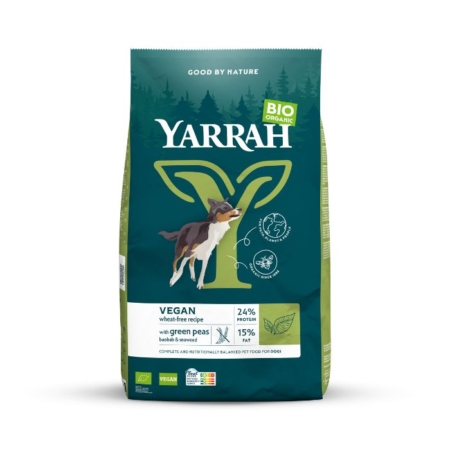 Tarwevrije & vegetarische bio hondenbrokken (Yarrah 2kg)