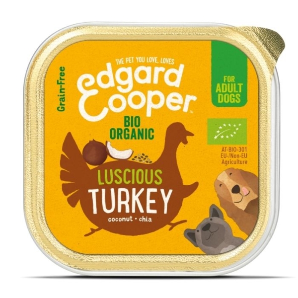 Edgard & Cooper graanvrij paté met biologisch kalkoen, kokos en chia - Filova dierenspeciaalzaak