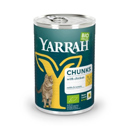 Yarrah chunks kip met brandnetel en tomaat 405g