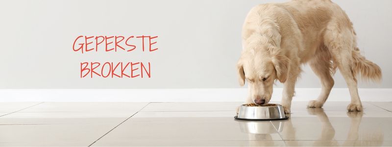 Geperste brokken banner Geperste brokken banner