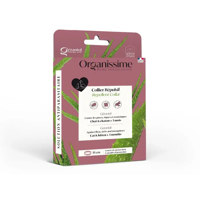 Kat halsbandje Organissime tegen teken en vlooien