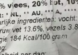 Etiket lezen rauwvoer | Filova ecologische dierenwinkel