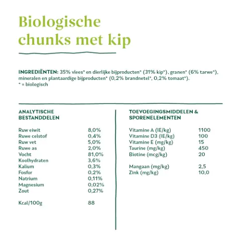 Yarrah chunks kip met brandnetel en tomaat 405g - Afbeelding 3