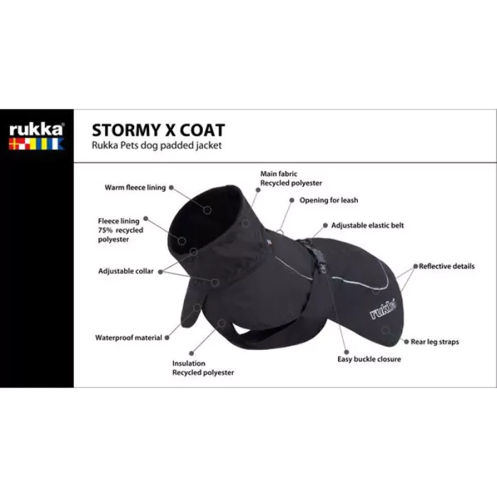 Ecologische jas (Stormy ECO coat Rukkapets - zwart) - Afbeelding 4